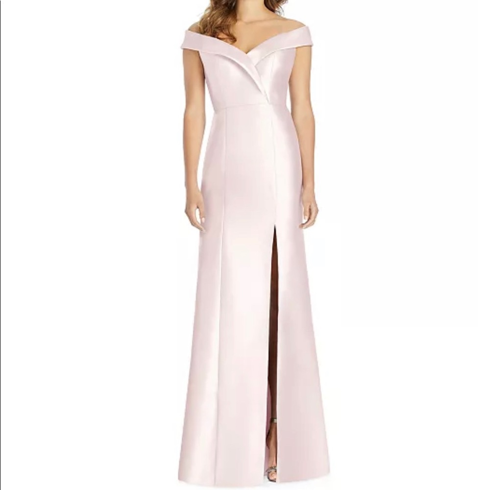 Off the Shoulder Satin Gown